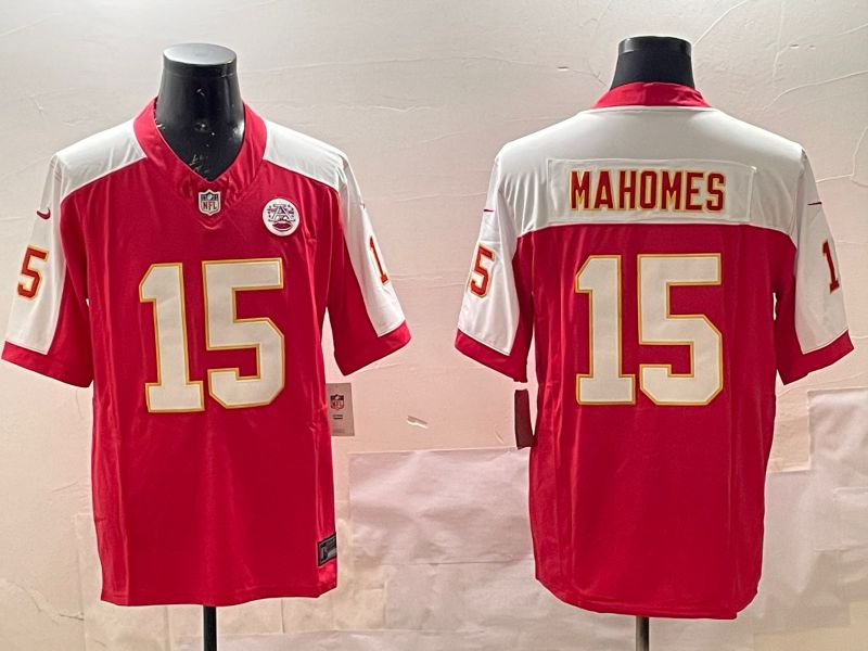 Men Kansas City Chiefs 15 Mahomes Red Thanksgiving four generations 2025 Nike Limited NFL Jersey style 5